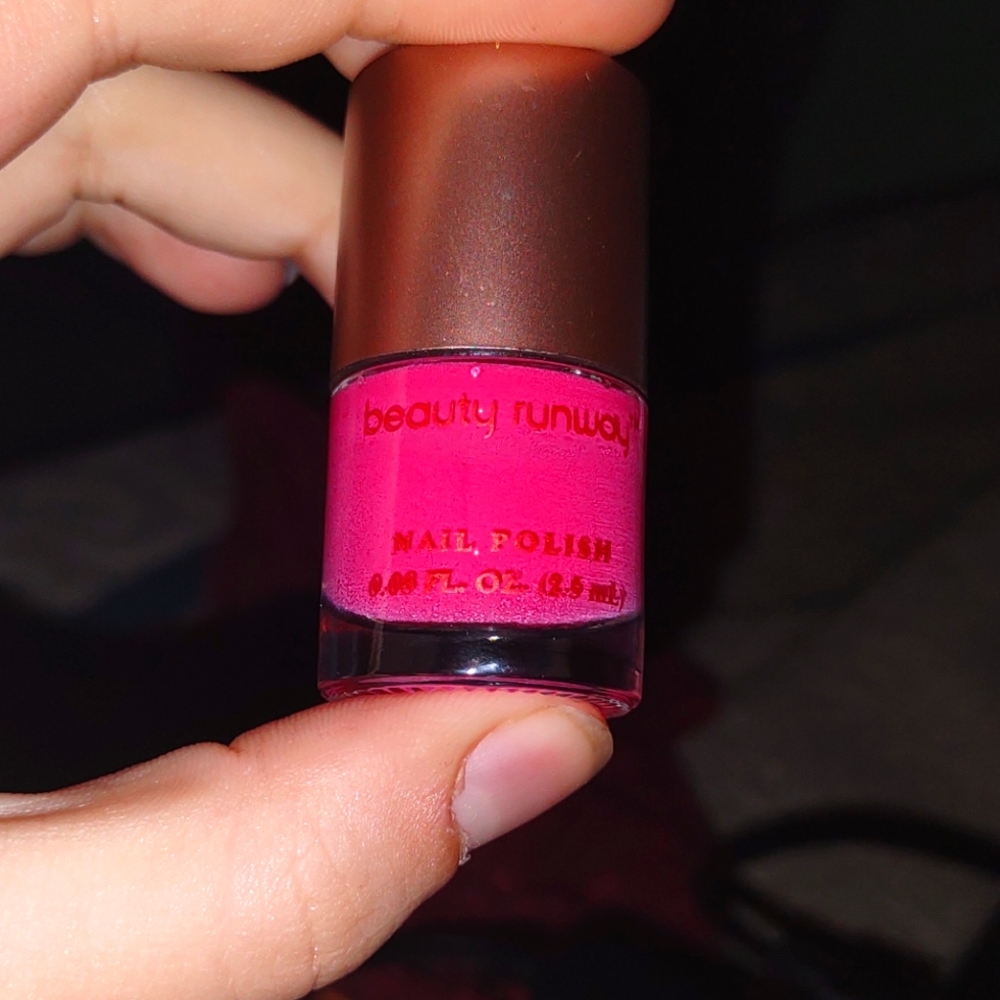 Hot pink cover for nails